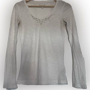 Cream Long Sleeve Top - Size Small